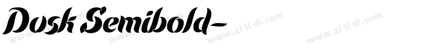 Dusk Semibold字体转换